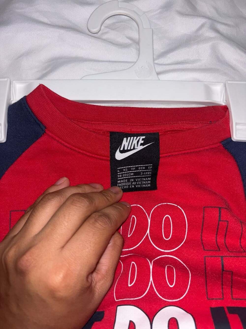 Nike Just Do It Sweatshirt Set Size 3-4YRS Red Blue